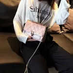 Chains Double Flap Bag Women Quilted Shoulder Bag Luxury Lady Crossbody Handbag  Quality White Red Black