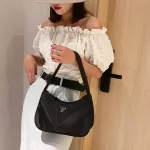 Cheap Trendy Vintage Fashion Casual Designer Subaxillary Bag Mini Shoulder Bag Nylon Handbag Female For Women Brand Small Clutch