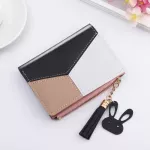 Catei Karrui 2020 new women's wallet short wallet splicing wallet fringe multi-function zipper wallet essential for shopping