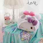 Cartoon Sanrio Hello Kitty Blanket Quilt Air Conditioning Plush Blanket Hello Kitty Doll Pillow Student Office Nap Cover Blanket
