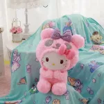 Cartoon Sanrio Hello Kitty Blanket Air Conditioning Plush Blanket Hello Kitty Doll Pillow Student Office Nap Cover Blanket