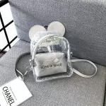 Clear bag Transparent Jelly PVC Backpacks Girls Mini Clear Backpack Fashion Student Casual Rucksack Printing Letter Mochila Bags