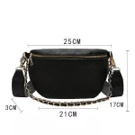 Chain Waist Bag Women Leather Belt Bags Famale Fanny Pack High-Quality Zipper Chest Pack Luxury Brand Banana Bag Phone Pocket