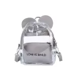 Clear bag Transparent Jelly PVC Backpacks Girls Mini Clear Backpack Fashion Student Casual Rucksack Printing Letter Mochila Bags