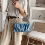 Chain PU Leather Cloud Party Clutch Bag For Women 2020 Lady Shoulder Bags Female Travel Handbags Simple Dumplings  Hand Bag