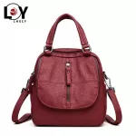 Classic Women's Shoulder Bags Pu Leather Multipurpose Backpacks 2020 Simple Style Zipper Travel Backpack Solid Color Female Bags