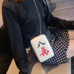 China Mahjong Printing Shoulder Bags Women Crossbody Bag Chains National Wild  Designer Pu LeatherMessenger Bag For Girls Cute