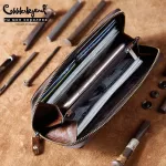 Cobbler Legend 2019 New Retro Women's Wallets For Lady Genuine Leather Zipper Wallet For girls Long Coin Card Purses  For Woman