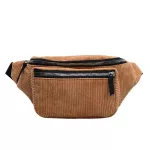 Corduroy Waist Bag Designer Zipper Chest Bag Sport Travel Fanny Pack Girl Waist Bags Fashion Phone Waist Pack for Women