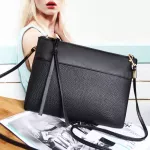 Coofit Women's Clutch Bag Simple Black Leather Crossbody Bags Enveloped Shaped Small Messenger Shoulder Bags Big Sale Female Bag