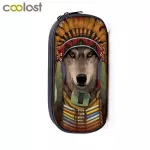 COOWLING WOLF PENCIL BOYS Stationary Bag Kids Pencil Box Children School Case Makeup Bags