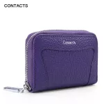 CONTACT'S Small Women Wallets Genuine Leather Mini Purses With Card Holder Fashion Women Coin Purse Cow Leather Short Wallet