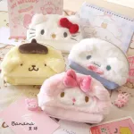 Cartoon Sanrio Hello Kitty My Melody Cinnamoroll Pom PomPurin Cosmetic Bags Storage Toiletry Bag Girls Makeup Bags for Kids Gift