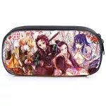 Cool Anime Kimetsu No Yaiba Pencil Case Pen Bag Teens Stationery Bag Kids Pencil Box Students Demon Slayer Pencil Holder Gift