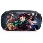 Cool Anime Kimetsu No Yaiba Pencil Case Pen Bag Teens Stationery Bag Kids Pencil Box Students Demon Slayer Pencil Holder Gift