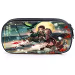 Cool Anime Kimetsu No Yaiba Pencil Case Pen Bag Teens Stationery Bag Kids Pencil Box Students Demon Slayer Pencil Holder Gift