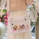 Classic ItaBag shoulder black Women Bags Japanese Transparent One sided Canvas Soft Girls Lovely Little Fresh clear ita Bag H215