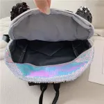 Creative Panda Shoulder Bag Stylish Sequin Mini Backpack Travel Storage Bag for Children Kids Girls Sky-blue