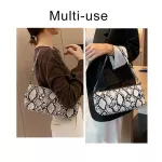 Crocodile Baguette Shape Bag Women Fashion Classic Wild Handbag Casual Shoulder Bag High Quality Leather Underarm Package Purses