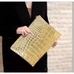 Crocodile Pattern Women Day Clutch Bag Pu Leather Women Clutches Ladies Hand Bags Envelope Bag Luxury Party Party Every Bolsa