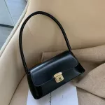 Croyance Women's Designer Simple Handbag 2020 Fashion New PU Leather Shoulder Messenger Bag Vintage Flap Bags Purse Clutch