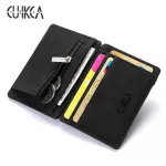 Cuikca Magic Wallet Money Clip Zipper Coins Wallet Purse Carteira Unisex Nubuck Leather Slim Wallet ID Credit Card Cases