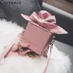 Croyance Fashion Stereoscopic Shoulder Bags for Women PU Leather Handbags Chains Crossbody Bags Sweet Style