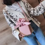 Croyance Fashion Stereoscopic Shoulder Bags for Women PU Leather Handbags Chains Crossbody Bags Sweet Style