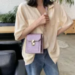 Crocodile pattern Square Crossbody bag 2020 New High quality Leather Women's Designer Handbag Lock Chain Shoulder Messenger Bag