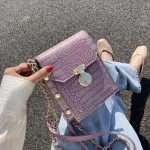 Crocodile pattern Square Crossbody bag 2020 New High quality Leather Women's Designer Handbag Lock Chain Shoulder Messenger Bag