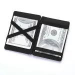 Cuikca Magic Wallet Money Clip Zipper Coins Wallet Purse Carteira Unisex Nubuck Leather Slim Wallet ID Credit Card Cases