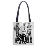 Custom Tom of Finland Paint Printing Shoulder Bag Canvas Tote Bag Shopping Travel Book Handbag Custom Logo