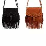 Frosted Pu Leather Hollow Bohian Bag Bags Women's Handbags Se Vintage Fringe Tassel Women Oulder Crossbody Mesger Bag