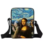 Funny Van Go / Mona Lisa Sml Oulder Bag Women Handbag Mini Mesger Bag Lady Totes Teenager Girls Crossbody Bags