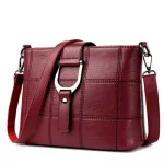Vintage Ladies Bag Luxury Plaid Handbag Women Bags Designer Brand Fe Crossbody Oulder Bags For Women Leather Crossbody Bag