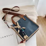 Ladies Cute Cartoon Doll Pu Leather Oulder Bag For Fe Soft Bucet Tote Bag Women Travel Crossbody Bags