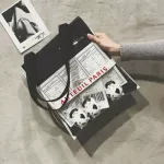 Canvas Bag Women's Oulder Bag Fe New Big Pge Ins Ultra Fire Sml Yellow Duc Chic Transparent Bag