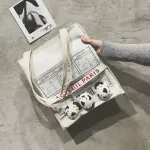 Canvas Bag Women's Oulder Bag Fe New Big Pge Ins Ultra Fire Sml Yellow Duc Chic Transparent Bag