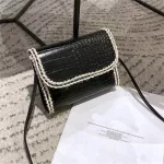 Ladies Flap Bag Stone Pattern Sml Square Bag Oulder Bag L-Match Handbag Hasp Single Oulder Bags Sudertas