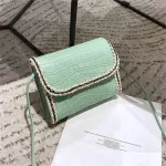 Ladies Flap Bag Stone Pattern Sml Square Bag Oulder Bag L-Match Handbag Hasp Single Oulder Bags Sudertas