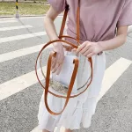 Designer MMER BEACH ROUND CLEAR WATERPROOF Transparent Women Handbag Tote Large NG BAG