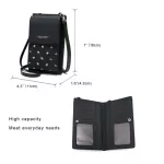 Cell Phone Wallet Big Card Holders Women Floral Print Mini Faux Leather Crossbody Shoulder Bag Card Purse Messenger Straps Bag