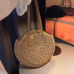 Casual Rattan Women Shoulder Bags Circle Straw Handbags Big Capacity Handmae Summer Totes Bohemian Beach Travel Bolso Paja HOT