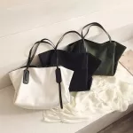 Casual Tote Bags For Women Canvas Handbag Large Capacity Shoulder Bag Simple Women Big Bag Female Purses And Handbags Bolso