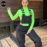 Chest Rig Bag Tactical Vest Harness Front Pack Pouch Holster Vest Rig Hip Hop Streetwear Functional Chest Bag for Female Waist B