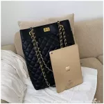 Classic Women Quilted Handbags Tote Bags Black Shoulder Bucket Bag Chains Strap Designer Big Handbags and Purses 2020 New Supply