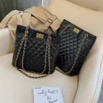 Classic Women Quilted Handbags Tote Bags Black Shoulder Bucket Bag Chains Strap Designer Big Handbags and Purses 2020 New Supply
