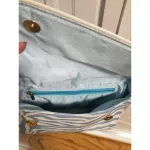 Blue Pattern Women Oulder Bags Vintage Canvas Ladies Baguette Handbags Fe Sml Tote Girls Clutch Se