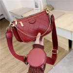 Wild Mesger Oulder Bags Fe Letter Flap Plaid Chains Zier Women's Handbags Ca Crossbody Bags Ladies Totes