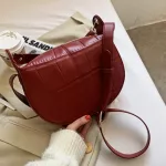 Women's Crocodile Crossbody Bag Ladies Chain Oulder Bag Leather Hf Moon Round Mesger Clutch Saddle Bag Fe Oer